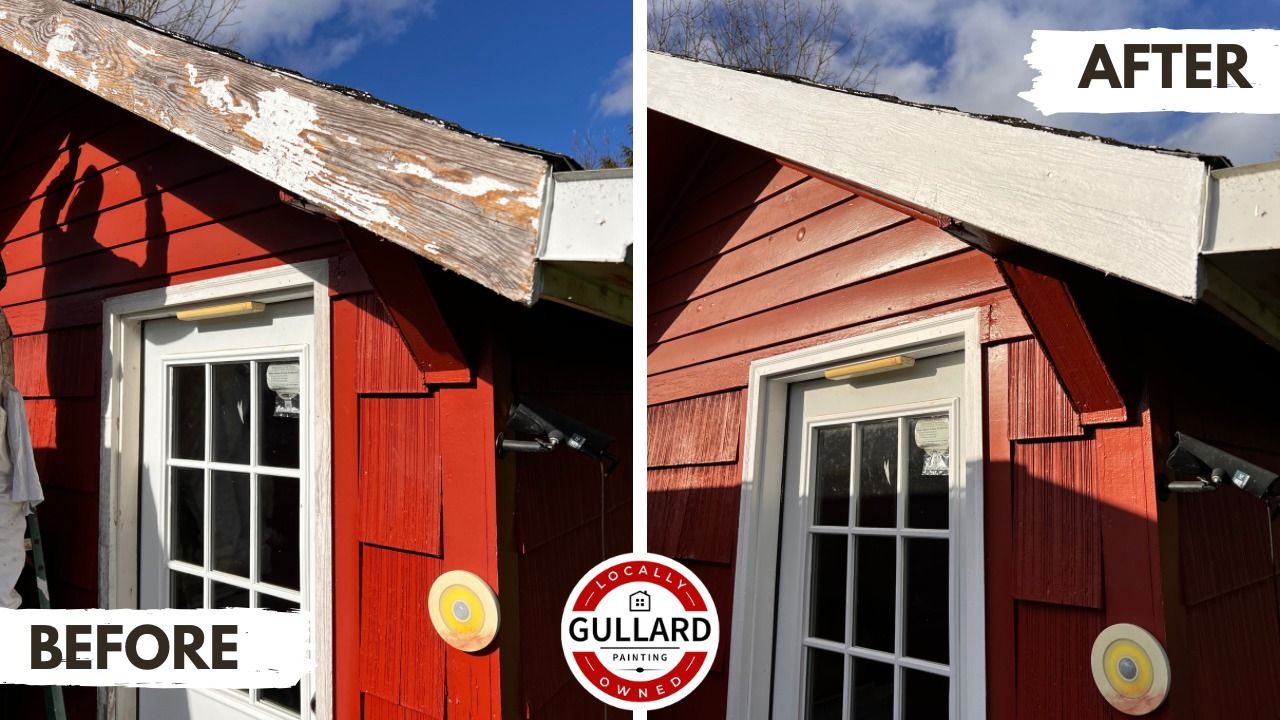 Before and after exterior painting by Gullard Painting