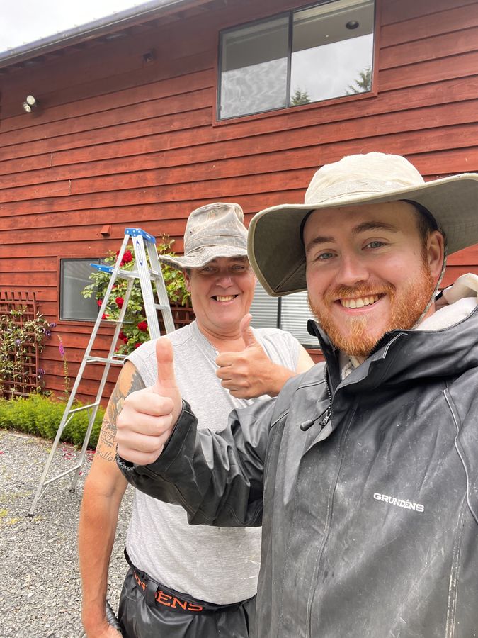 Gullard Painting team prepping a home exterior