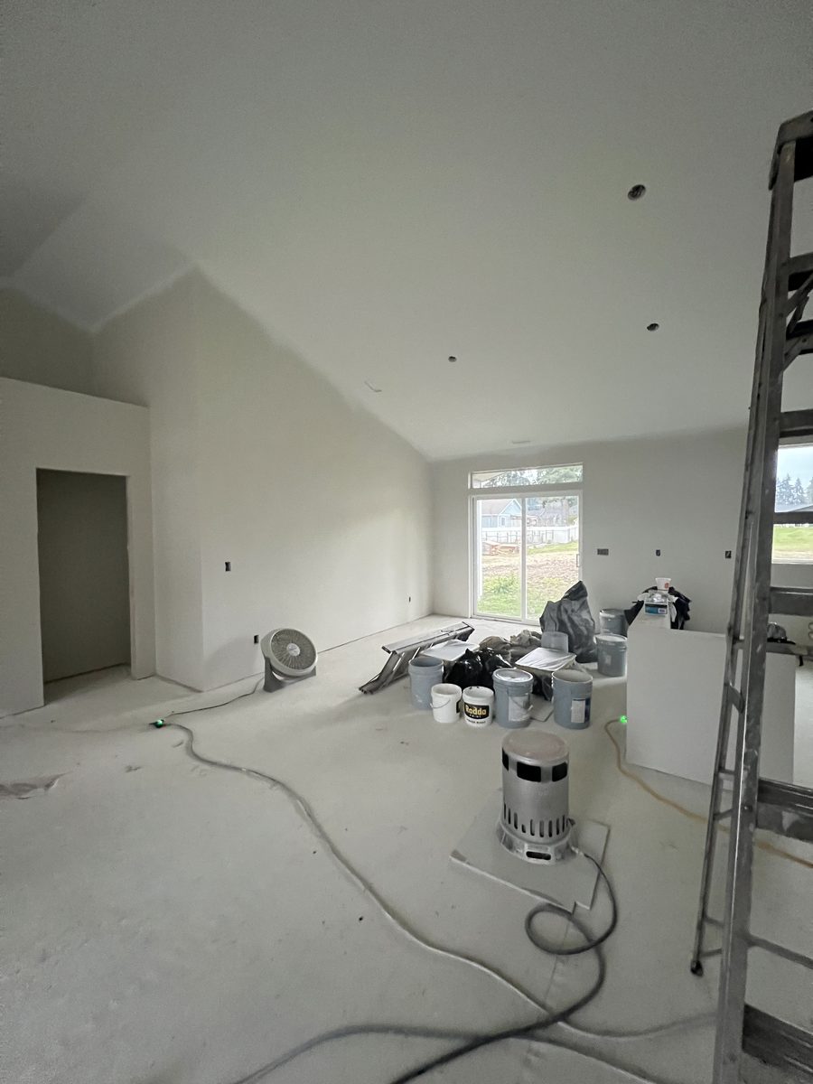 New construction painting in progress by Gullard Painting