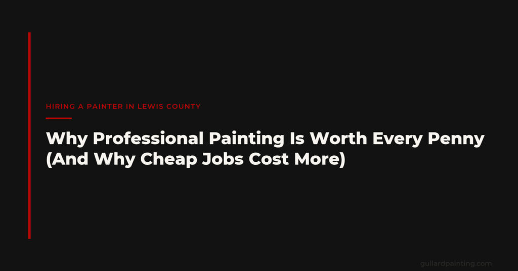 Why Professional Painting Is Worth Every Penny (And Why Cheap Jobs Cost More)