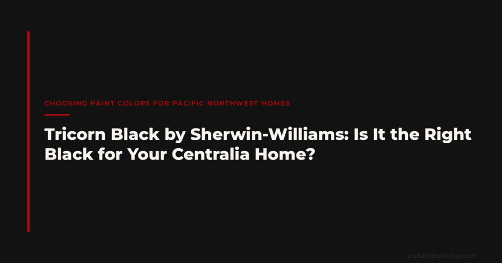 Tricorn Black by Sherwin-Williams: Is It the Right Black for Your Centralia Home?