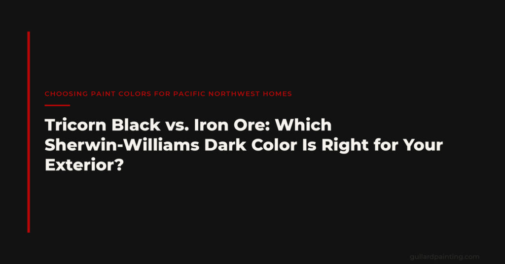 Tricorn Black vs. Iron Ore: Which Sherwin-Williams Dark Color Is Right for Your Exterior?